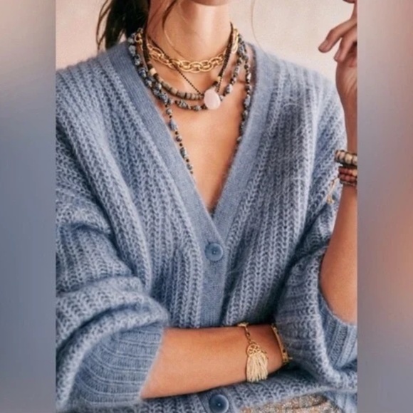 Sézane Basile Cardigan Vintage Blue XS - Picture 9 of 9